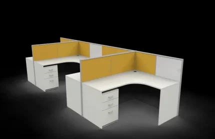 L-SHAPE MODULAR OFFICE FURNITURE