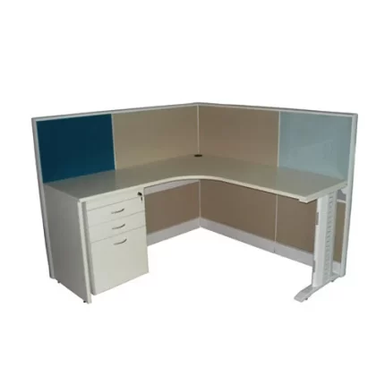 L-SHAPE SINGLE SEATER ,MODULAR OFFICE WORKSTATION